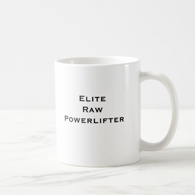 Taza De Café Élite Powerlifter crudo (Derecha)
