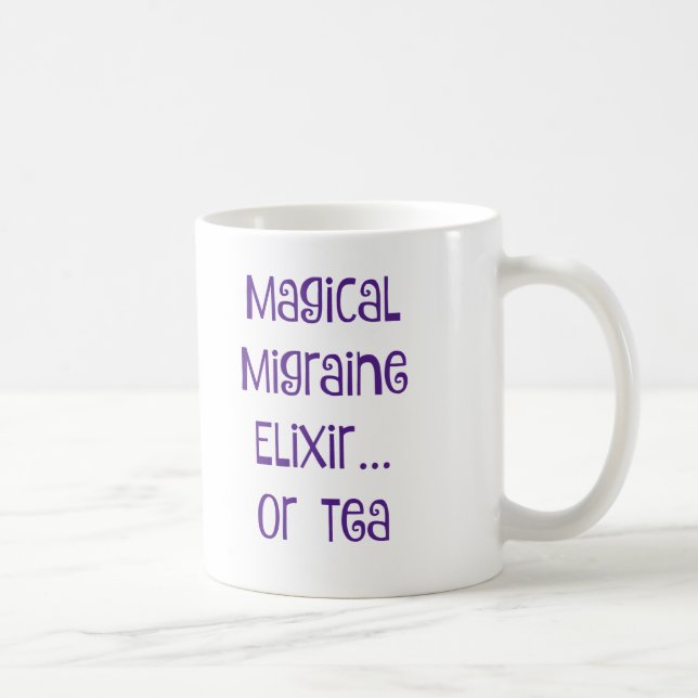 Taza De Café Elixir mágico de la jaqueca…. té (Derecha)