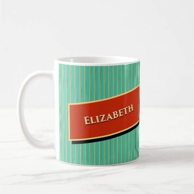 Taza De Café Elizabeth_Aquarius_Modern Retro Mug (Izquierda)