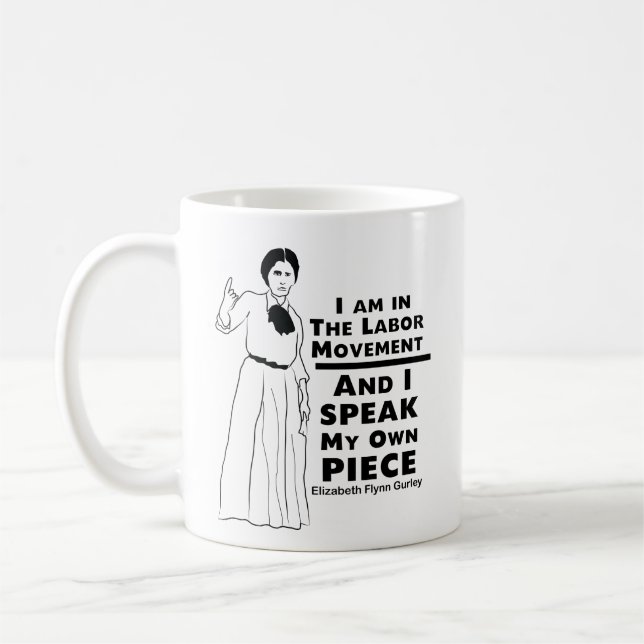 Taza De Café Elizabeth Gurley Flynn cita (Izquierda)
