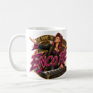 Taza De Café Ella es la dueña del teclista de rock Encore