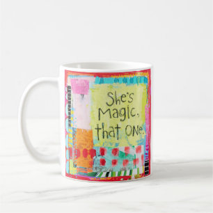 Taza De Café Ella es mágica, esa peluca