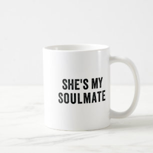 Taza De Café Ella es mi alma gemela no lo conozco divertido coi