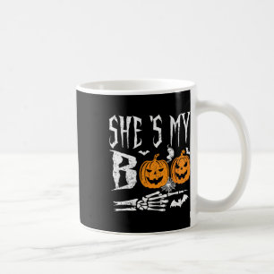 Taza De Café Ella es mi partido de Halloween con calabaza de pi