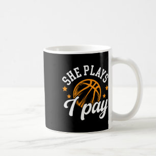 Taza De Café Ella Juega Yo Pago Boceto Papá De Un Jugador De Bo