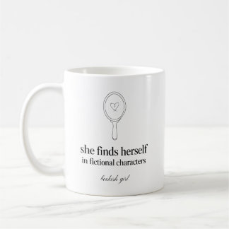 Taza De Café Ella se encuentra en personajes ficticios Bookish 