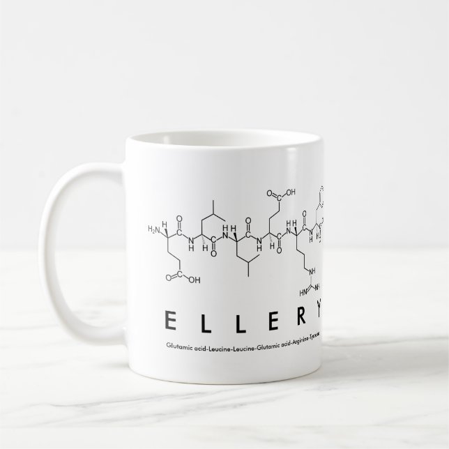 Taza De Café Ellery peptide name mug (Izquierda)
