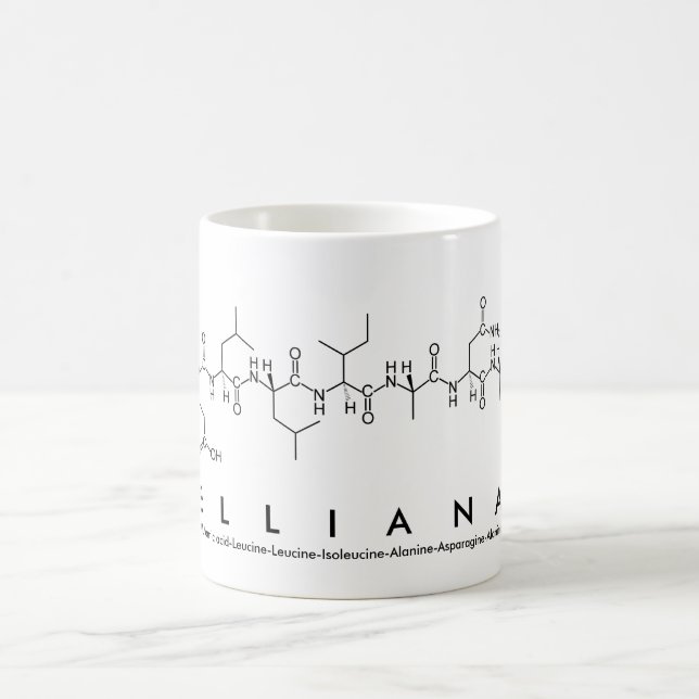 Taza De Café Elliana peptide name mug (Centro)