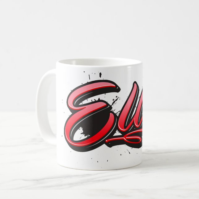 Taza De Café Ellie red Heart Graffiti Tasse Kaffeetasse (Anverso izquierdo)