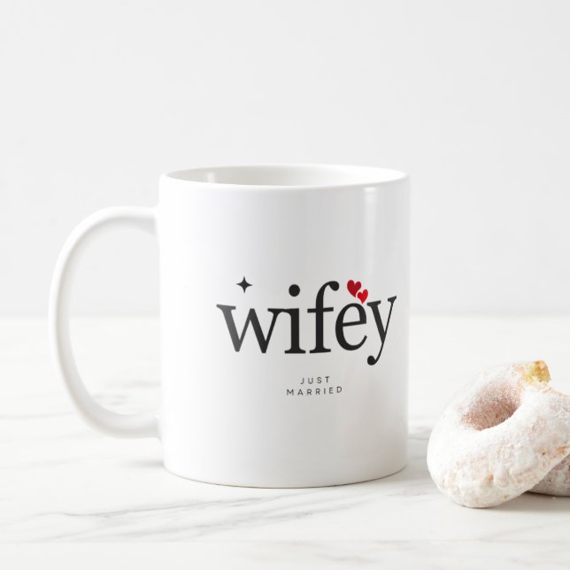 Taza De Café Elliot Ness - Wifey acaba de casarse con Mug (Con donut)