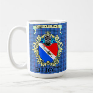 Taza De Café Elliott Escudo y Tartán