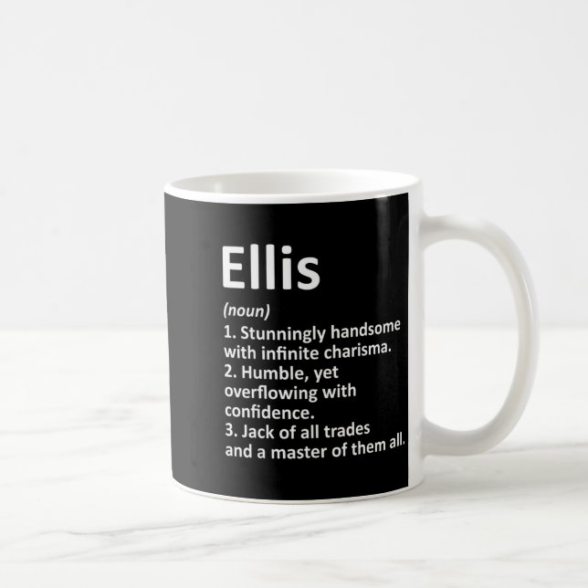Taza De Café Ellis Definition D Name Funny Birthday  (Derecha)