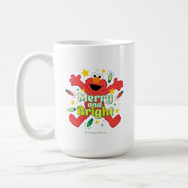 Taza De Café Elmo | Merry y Bright (Izquierda)