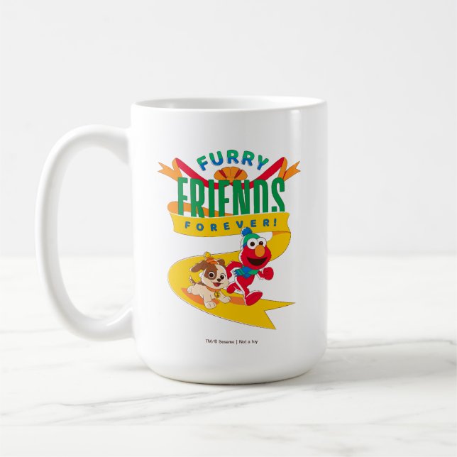 Taza De Café Elmo y Tango | Amigos furtivos para siempre (Izquierda)