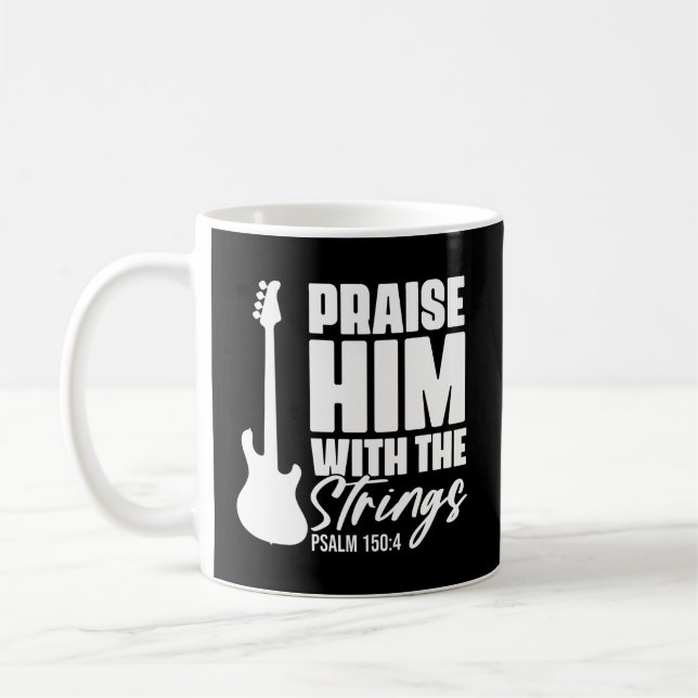 Taza De Café Elogio Con Las Cadenas Cristianas Para La Guitarra (Izquierda)