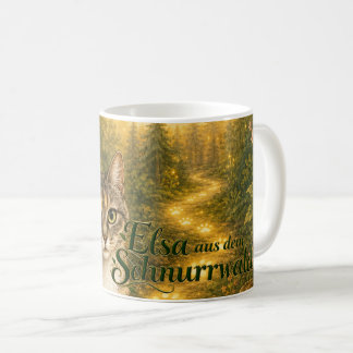 Taza De Café Elsa Schnurrwald – Magische Leuchtpfoten Tasse 🐱