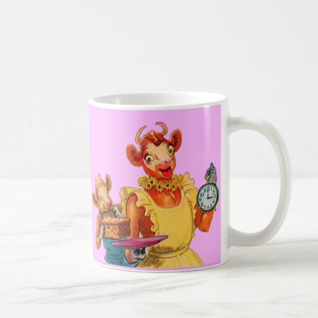 Taza De Café Elsie la vaca y la hija Beulah - es tiempo de la (Derecha)