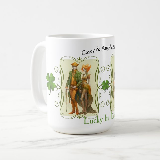 Taza De Café Elven Couple St. Patrick's Day Gift Mug (Anverso izquierdo)