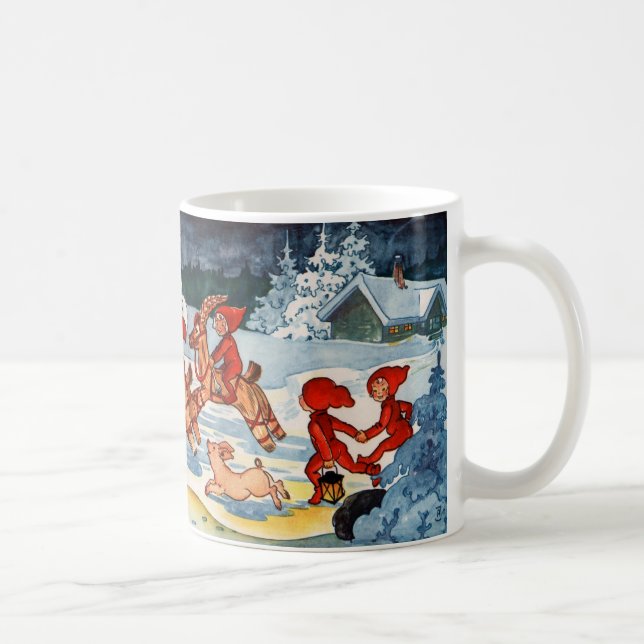 Taza De Café ¡Elves Carreras Yule Goats! (Derecha)