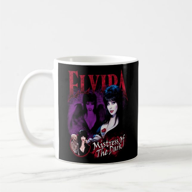 Taza De Café Elvira Mistress Of The Dark Purple And Red (Izquierda)