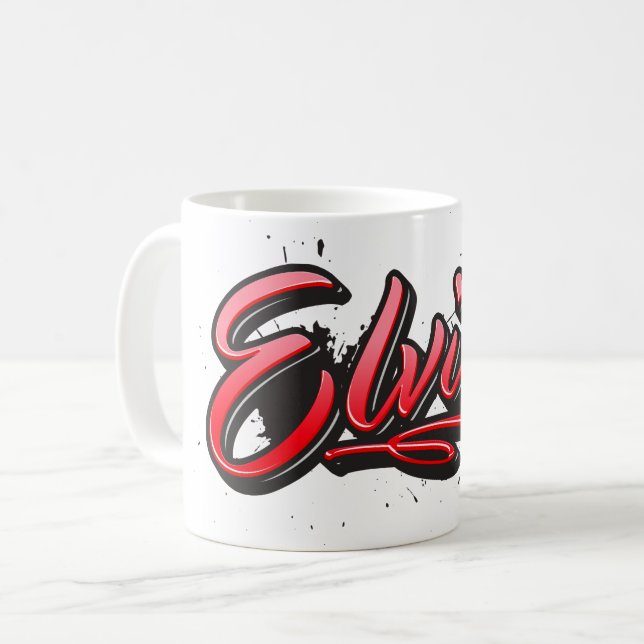 Taza De Café Elvira red Heart Graffiti Tasse Kaffeetasse (Anverso izquierdo)