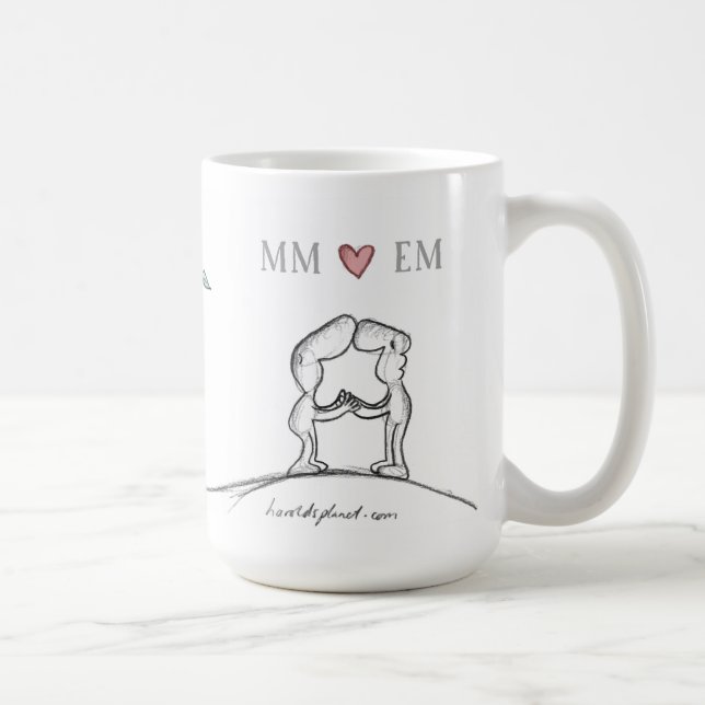 Taza De Café EM del corazón del milímetro (Derecha)