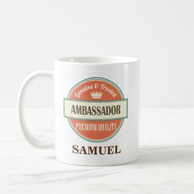 Taza De Café Embajador Personalized Office Mug Gift (Izquierda)