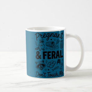 Taza De Café Embarazada y salvaje no toques humor divertido de