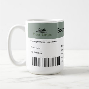 Taza De Café Embarazo Invitación Aerolínea Ticket Neutral