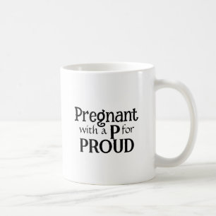 Taza De Café Embarazo nuevo y orgulloso regalo de tipografía ma