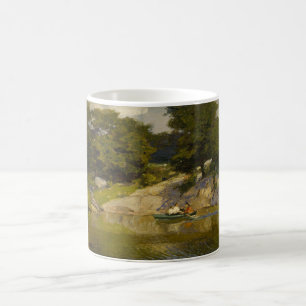 Taza De Café Embarcaciones en un lago en Central Park (E.H. Pot