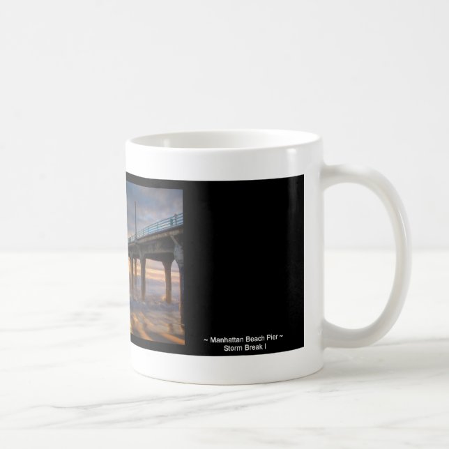 Taza De Café Embarcadero de Manhattan Beach del ~ de la rotura (Derecha)