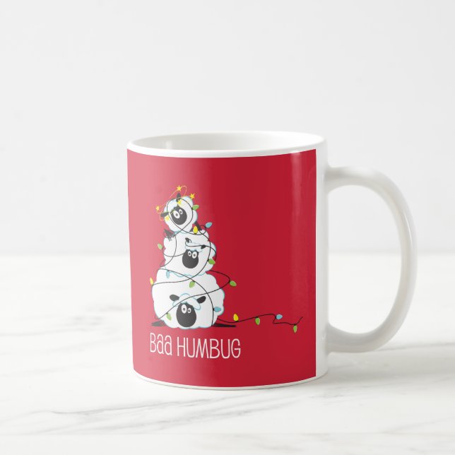 Taza De Café Embaucamiento del Baa - oveja del navidad (Derecha)