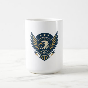 Taza De Café Emblema de águila Art-Deco — Escudo geométrico