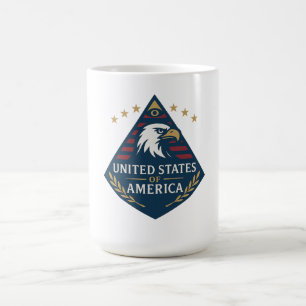 Taza De Café Emblema de águila de la pirámide de los Estados Un