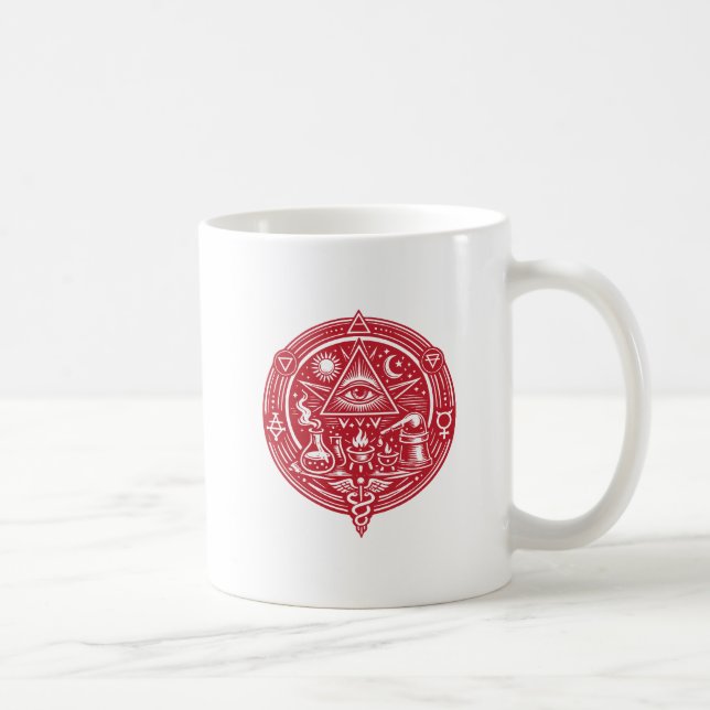 Taza De Café emblema de alquimia (Derecha)
