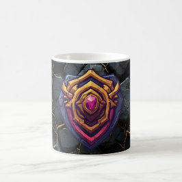 Taza De Café Emblema de Amatista Dorada