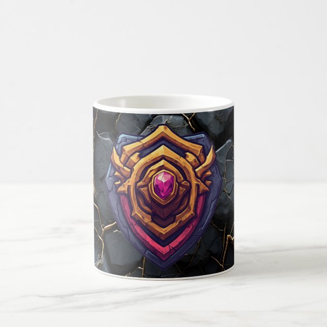 Taza De Café Emblema de Amatista Dorada (Centro)