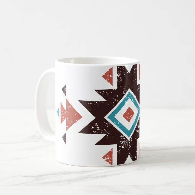 Taza De Café Emblema de diamante boho (Anverso izquierdo)