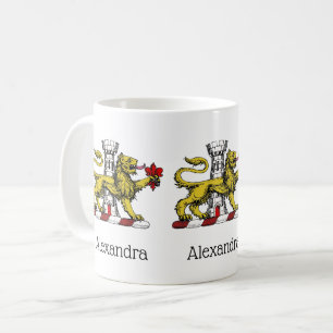 Taza De Café Emblema de la Cresta Fleur de Lis de la Torre del