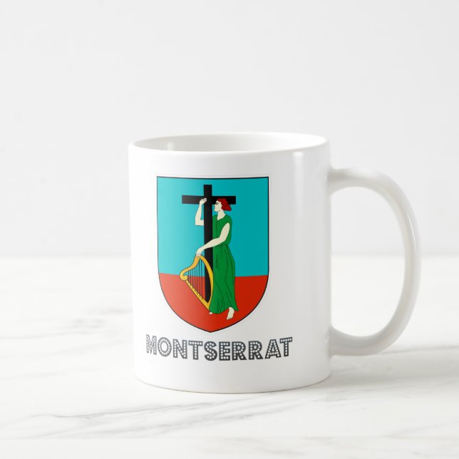 Taza De Café Emblema de Montserratian (Derecha)