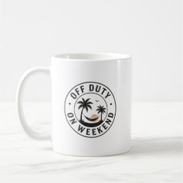 Taza De Café Emblema de Relajación Tropical Fuera de Servicio l