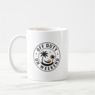 Taza De Café Emblema de Relajación Tropical Fuera de Servicio l