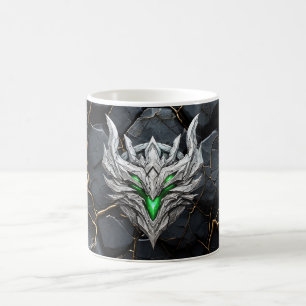 Taza De Café Emblema del Dragón Plateado