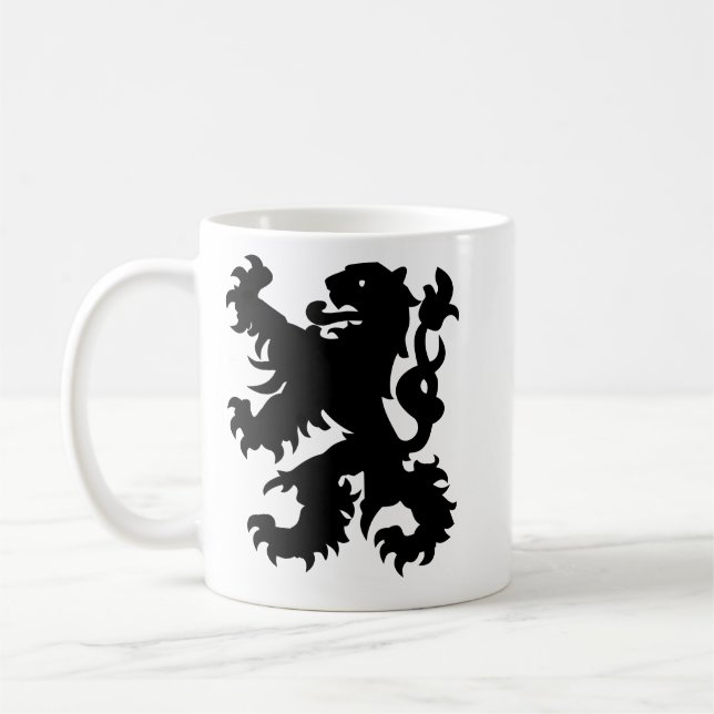 Taza De Café Emblema del León Flamenco (Izquierda)