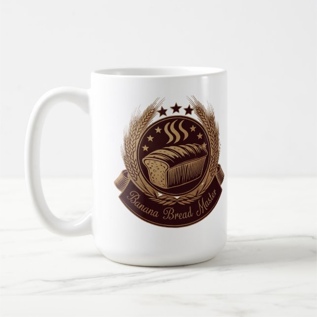 Taza De Café "Emblema del maestro del pan bananero - Amante de  (Izquierda)