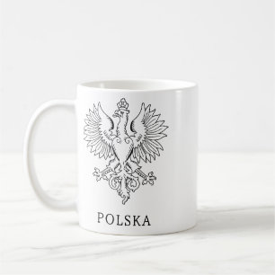 Taza De Café Emblema estatal contemporáneo del Águila Blanca de