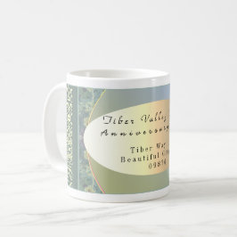 Taza De Café Emblema floral de nombre comercial