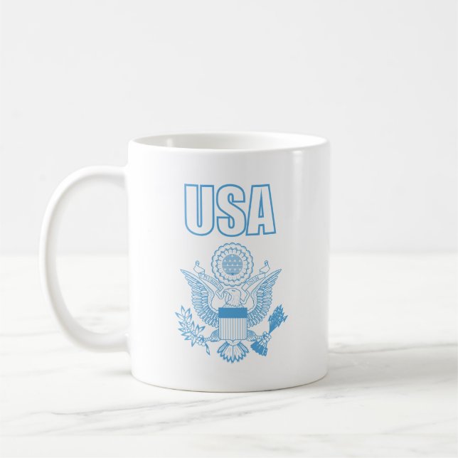 Taza De Café emblema nacional de EE. UU. (Izquierda)