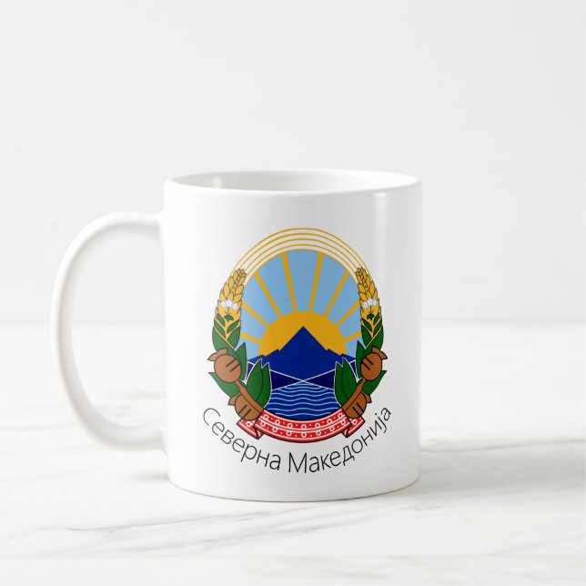Taza De Café Emblema nacional de Macedonia del Norte (Izquierda)